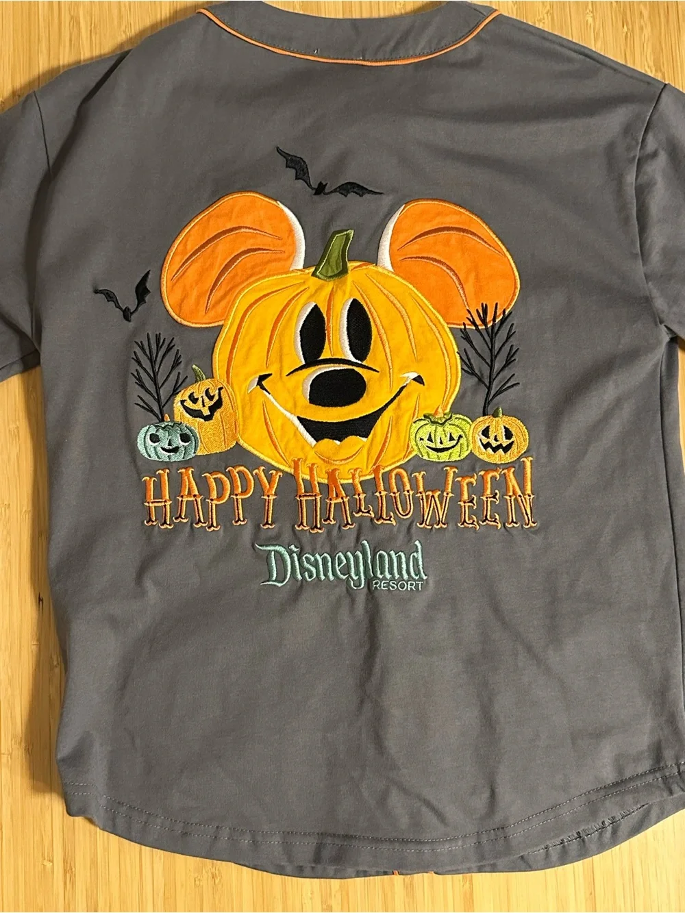 Disneyland Resort Halloween Mickey and Friends Baseball Button Up Jersey